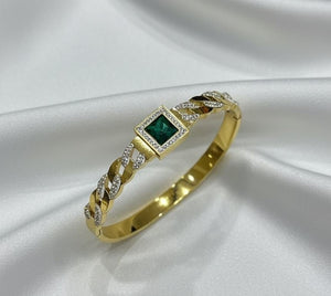 Emerald Crown Luxury Bangle
